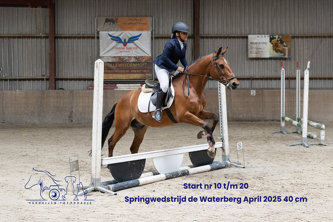 Springwedstrijd De Waterberg April 2025 – 40cm – startnrs 10 tm 20