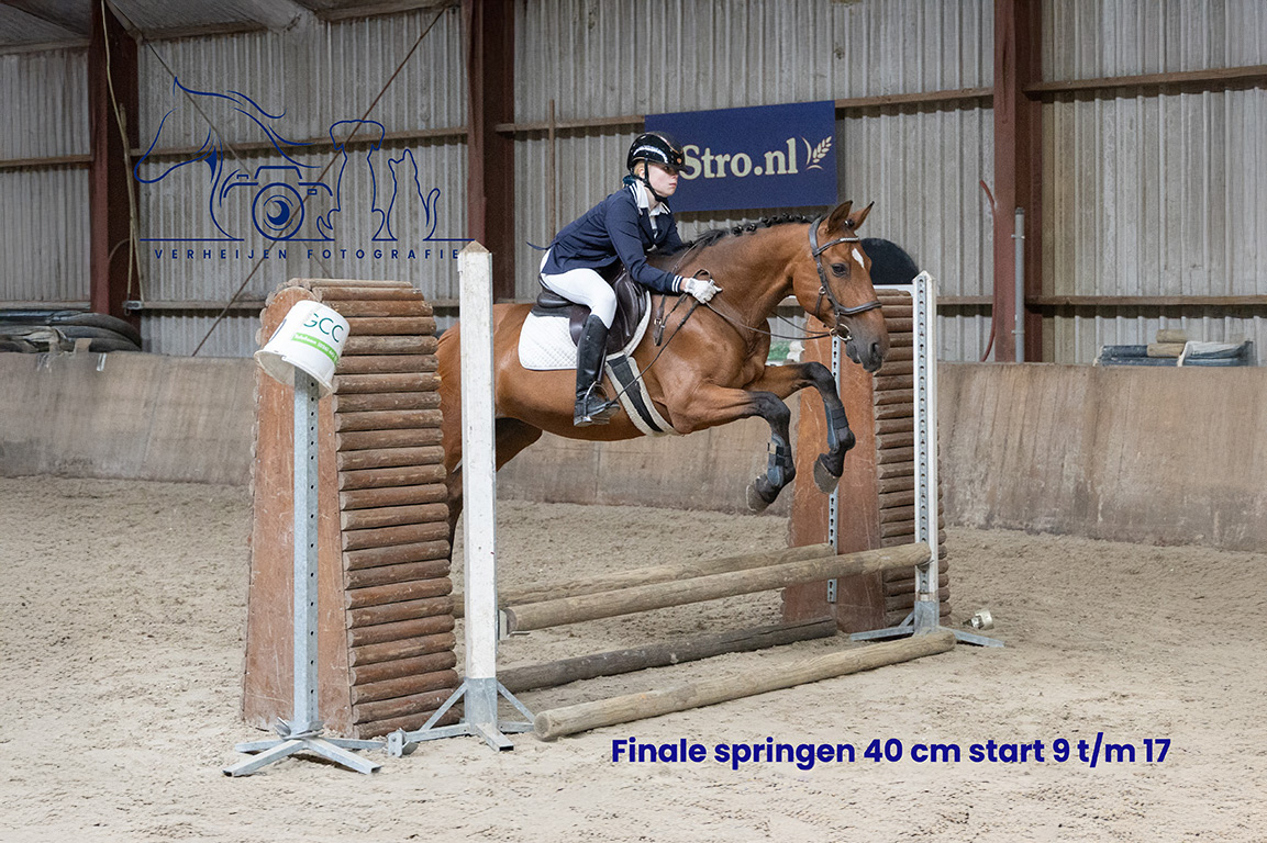Finale springen De Waterberg Mei 2025 – 40cm – startnrs 9 tm 17